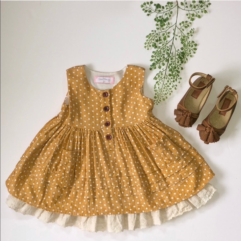 SweetHoney Golden Butterscotch Dot Dress